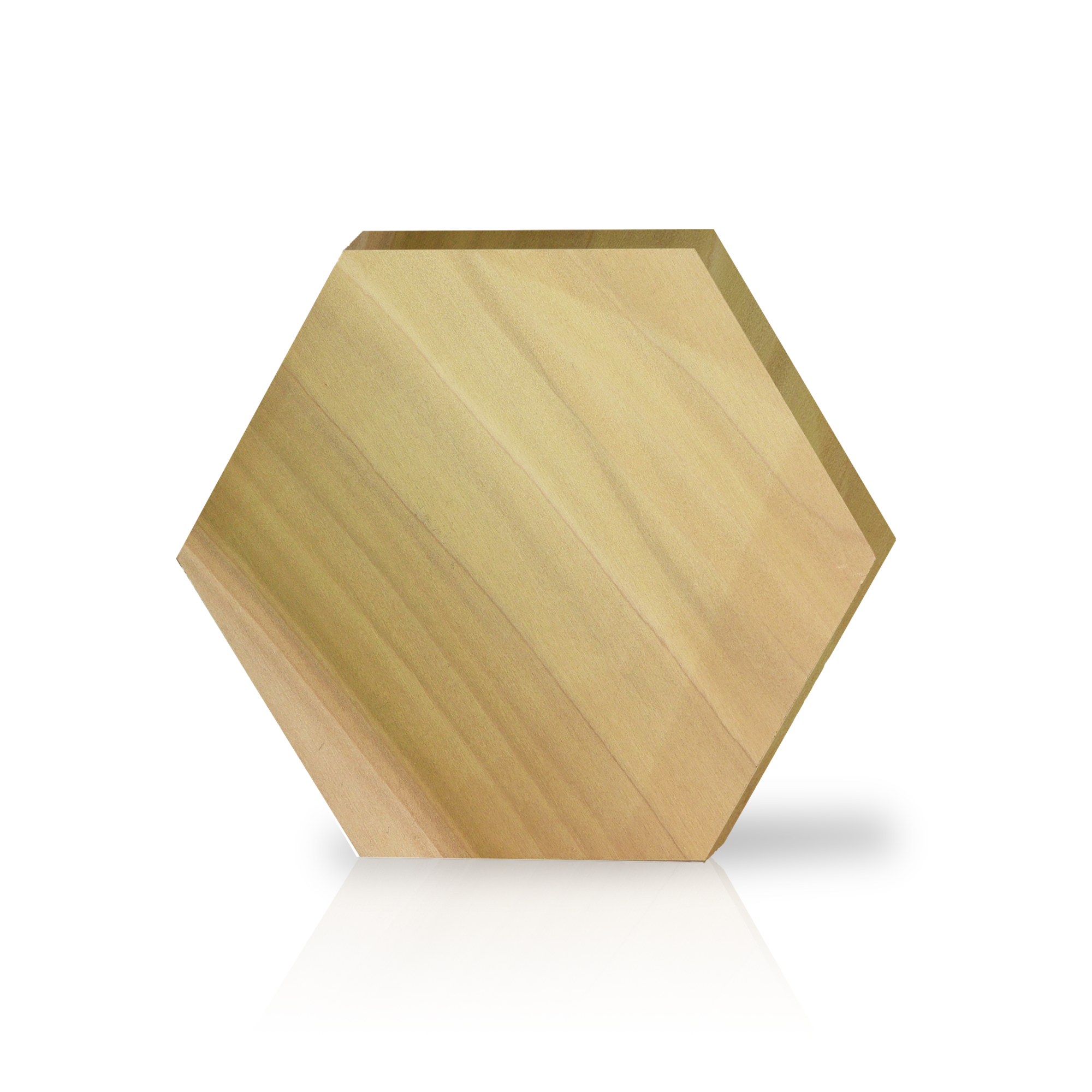 Bloque de madera hexagonal grande 
